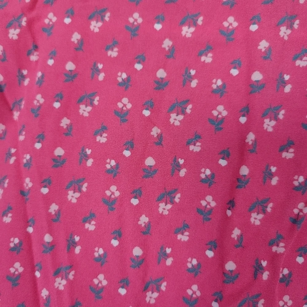 Carter's Kid Girls 10 Pink Dress Dainty Floral Short Sleeve Button Up Collared